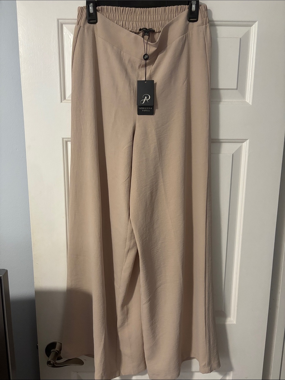 Adrianna Papell Beige Wide Leg Pull-On Pants NWT!